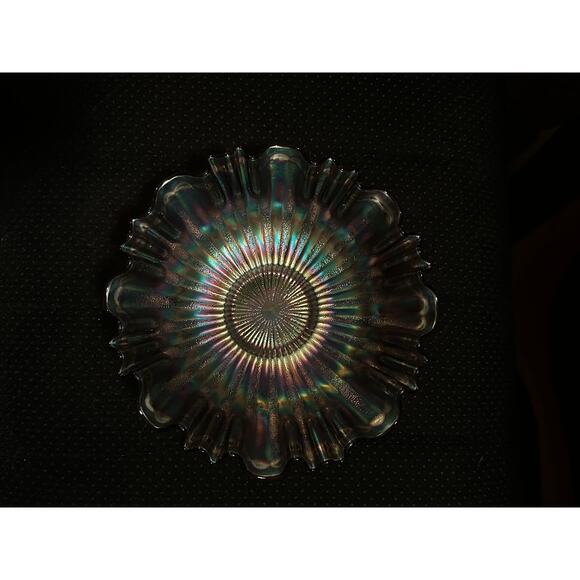 Vintage Northwood Carnival Glass Dark Marigold Ripple - Picture 1 of 8